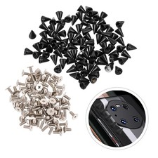 50Pcs Black Metal Cone Rivets DIY Clothing Accessories Punk Style