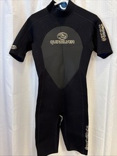 Quiksilver Shorty Springsuit Wetsuit 40 Inch Medium Tall Back Zip Black Neoprene