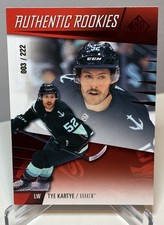 2023-24 Upper Deck SP Game Used Tye Kartye Authentic Rookies/222 Kraken
