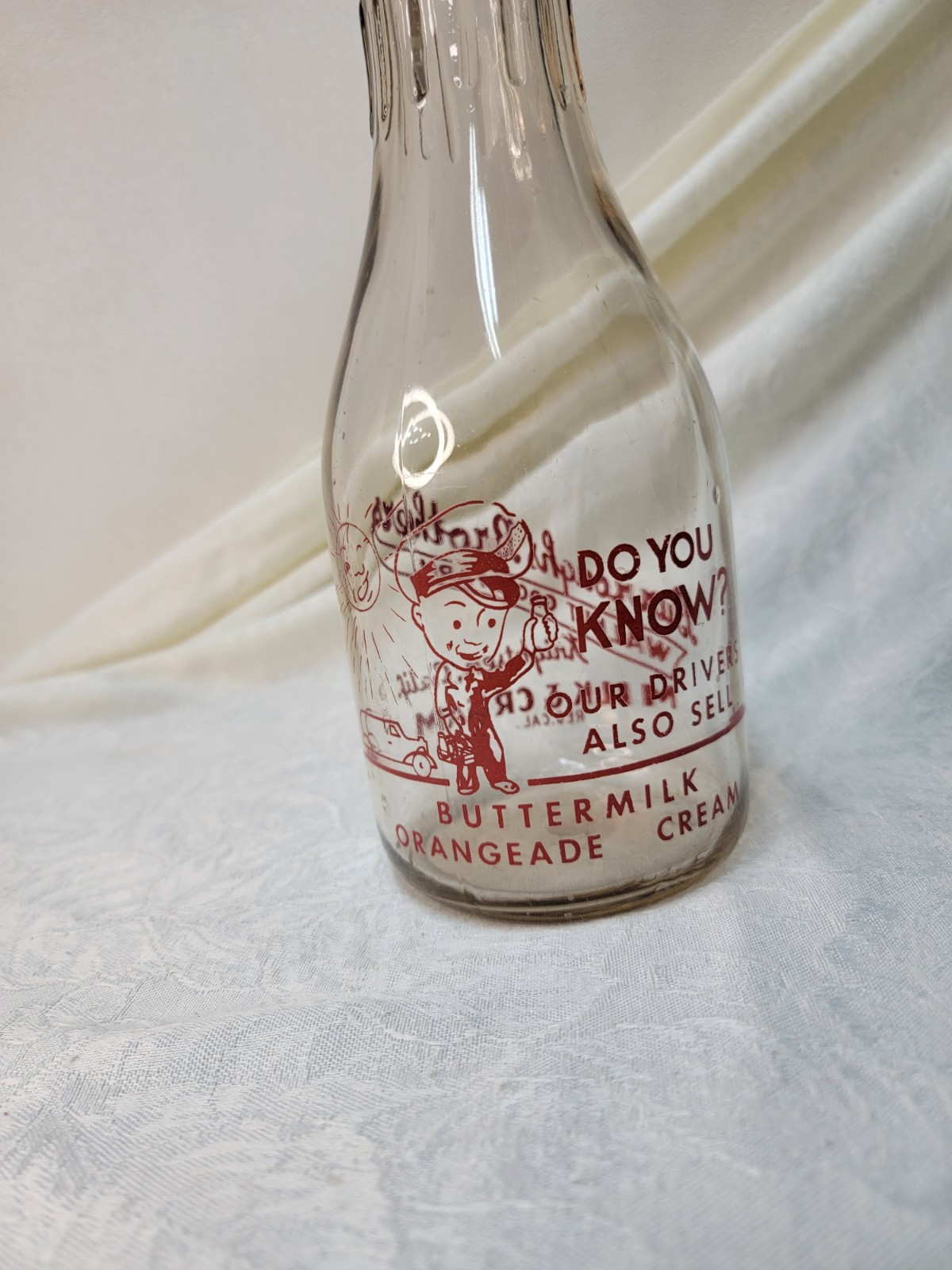 TRPP Milk Bottle Burroughs Brothers Dairy Walnut Grove Farm 