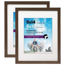 Americanflat 11x14 Picture Frame with Shatter-Resistant Glass - Set of 2 - Use a