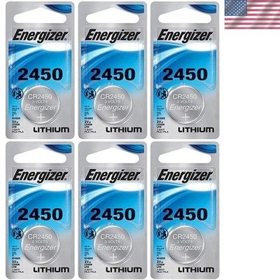 CR2450 Lithium Battery Pack of 6 - Child Resistant & High-Performance Power