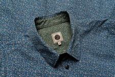 Men Pretty Green Shirt Navy Cotton 36 / S / 44