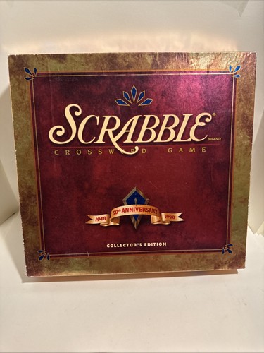 Milton Bradley Scrabble Crossword Board Game 50th Anniversary Deluxe