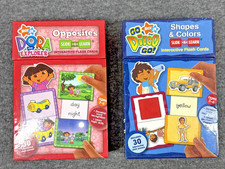 Dora The Explorer Opposites, Go Diego Go Shapes  Color Interactive Flash Cards