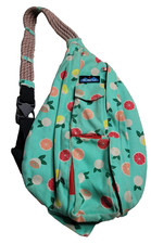 Kavu Rope Cross Body Bag Teal With Citrus