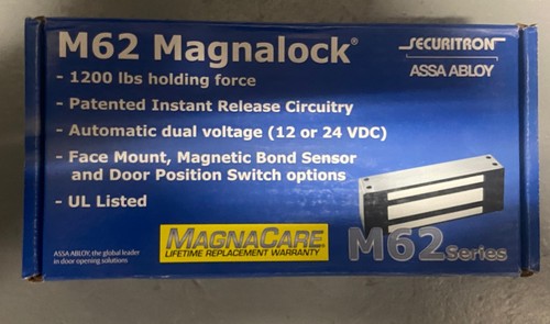 Securitron M62FGBD Magnalock 1200 Lbs Direct Mount Weather Resistant New 
