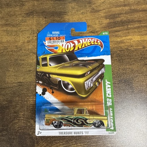 Mattel Hot Wheels Treasure Hunts 2011 Custom ‘62 Chevy Pickup Long Card 4/15