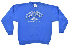 Logo Athletic Kentucky Wildcats Vintage Blue Sweatshirt Size L Made in USA Cotto