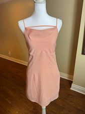 Forever 21 Women's Pink Solid Full Slip Size S Adjustable Straps