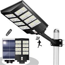990000000LM 3000W Commercial Solar Street Lights Parking Lot Yard Road Lamp IP67