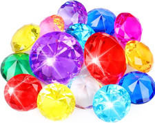 15Pcs Large Diving Gem Pool Toys - 2 Extra Big 60Mm Diamond and 13 Colorful 40Mm