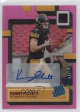 2022 Panini Clearly Donruss Rated Rookie Pink 4/10 Kenny Pickett #51 Auto 0q84