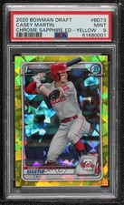 2020 Bowman Chrome Draft Sapphire Yellow 59/99 Casey Martin PSA 9 MINT 0z8w