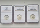 1950 Washington Quarters Philadelphia, Denver,  San Francisco NGC MS66 KM#164