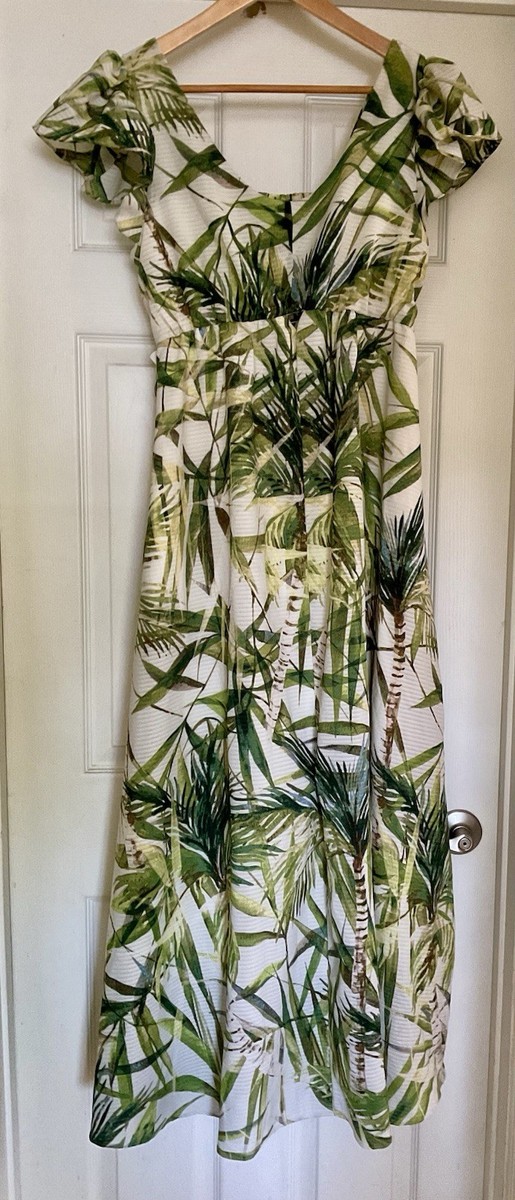 Taylor Maxi Dress Womans Long Tropical Leaf Resort Summer Green White Coastal 6 | eBay Taylor Maxi Dress Womans Long Tropical Leaf Resort Summer Green White Coastal 6 | eBay