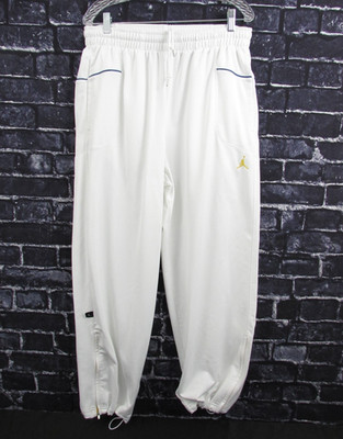 Air Jordan Jumpman Mens Warm-Up Basketball Hoop Pants White Size XL Rare Y2K