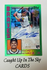 2025 Topps Archives Nacho Alvarez Jr RC “84 Fan Favorites”Green Foil Auto #03/99