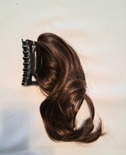 Jaw Claw Ponytail Clip In Medium Dark Brown Mix 10"