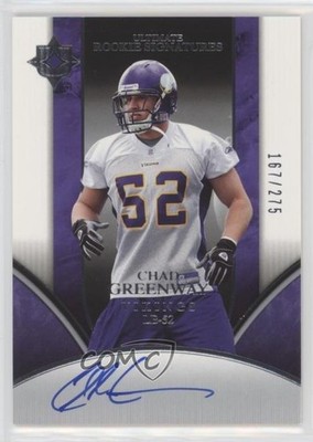 2006 Ultimate Collection Rookie Signatures 167/275 Chad Greenway #245 Auto 0p5