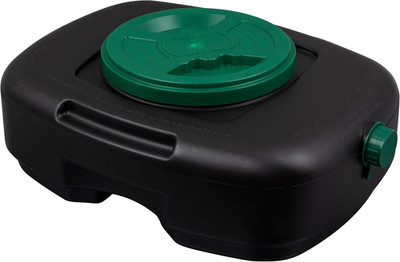 AM06984 12 Quart Oil Drain Pan with Lid, Filter Drain Screen, and Pour Spout for