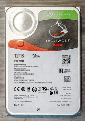 Seagate IronWolf 12TB NAS HARD DRIVE HDD 3.5'' SATA 6GB/S 7200RPM (ST12000VNZ008)