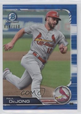 2019 Bowman Chrome Blue Refractor 18/150 Paul DeJong #93 0b3
