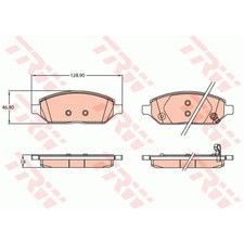 TRW Bremsbeläge Bremsbelegsatz vorne für Opel Karl Vauxhall Viva
