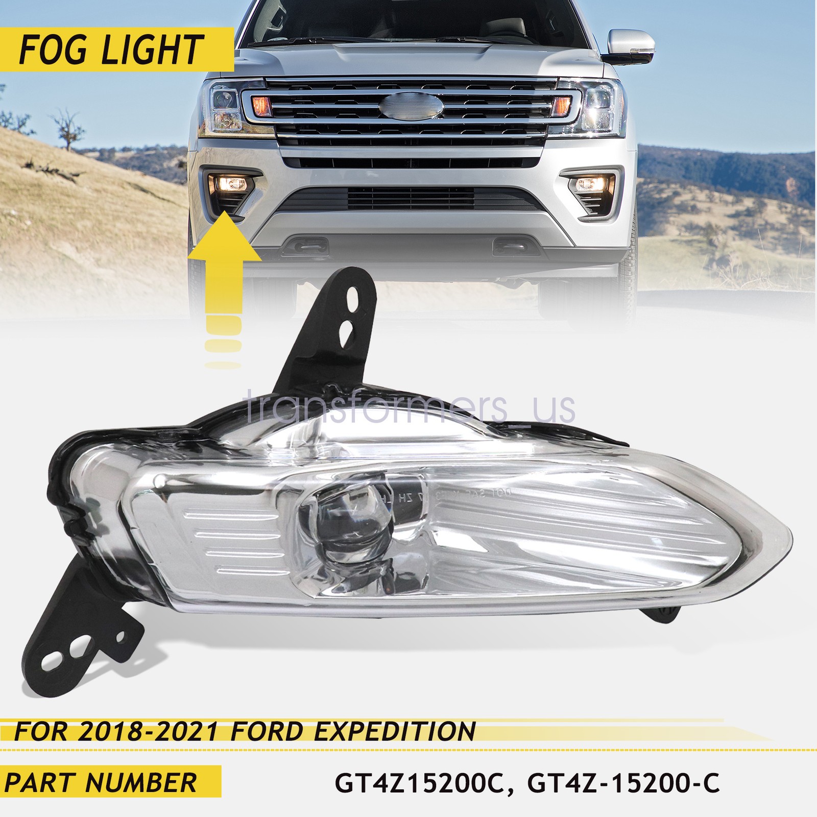 GT4Z15200C For 2018-2021 Ford Expedition Right Fog Light Passenger Side