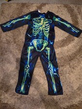 skeleton outfit all in one 7-8 yrs fancy dress halloween costume