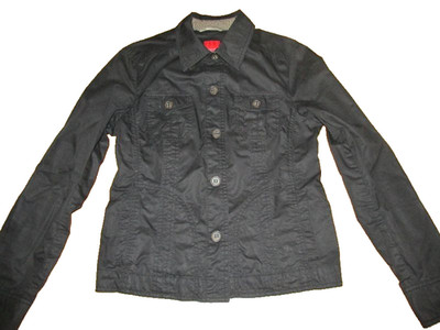 Esprit Jacke schwarz Baumwolle Gr. 38 Übergangsjacke