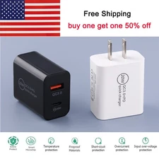 20W PD+USB3.0 charger USB Wall Charger Fast Block Type C Cube Brick Box white US