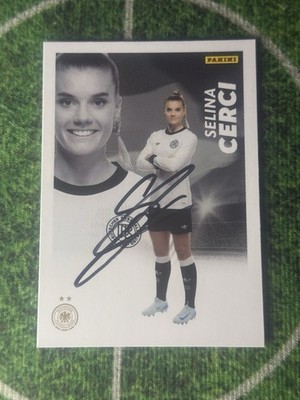 COA Handsignierte Karte SELINA CERCI Autogramm Zertifikat PANINI on card Auto