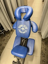 Oakworks Portal Pro Massage Chair Blue Portable Foldable Lightweight Comfortable