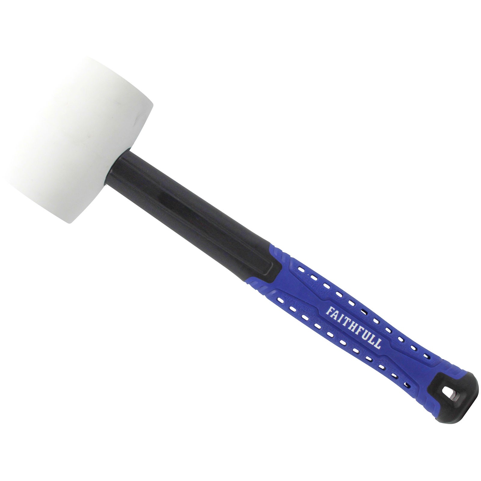 B&Q - White Fibreglass Rubber Mallet Hammer 16Oz Fairmwf16 - Image 3