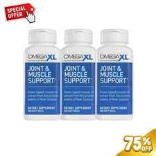 3 Pack Omega XL 300 Capsules-Green Lipped Mussel Omega 3 Joint Relief Supplement