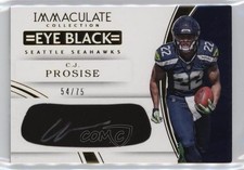 2016 Panini Immaculate Rookie Eye Black 54/75 CJ Prosise #CP Auto 04u5