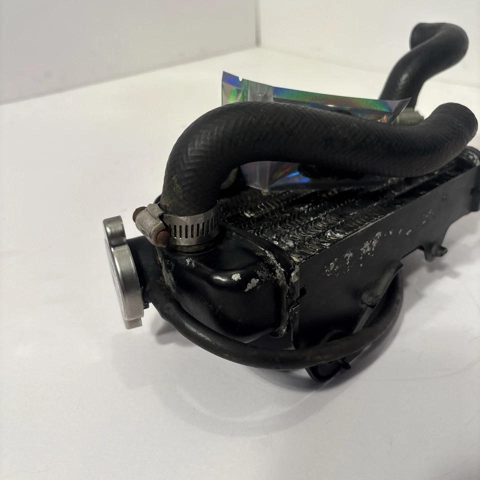 Radiador Kawasaki KX60 OEM KX 60 1985 - 2003 aluminio con tapa, mangueras, abrazaderas Foto 4 de 4