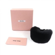 Miu Miu MIU 5IB198 Lapin Fur Bracelet Accessory NERO with Box Shipped from Japan