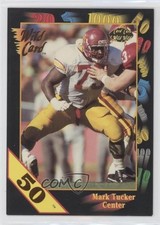 1991 Wild Card Draft 50 Stripe Mark Tucker #110 Rookie RC 0nr3. rookie card picture