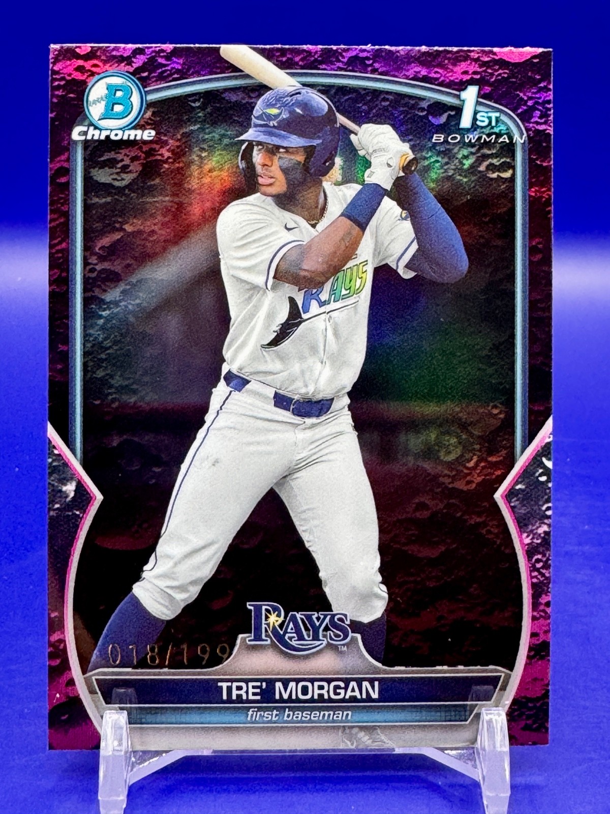 2023 Bowman Draft Chrome Tre' Morgan #BDC-199 1st Fuchsia Lunar Refractor /199