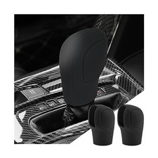 2 Pack Car Gear Shift Knob Cover, Anti-Slip Auto Knob Gear Stick Black
