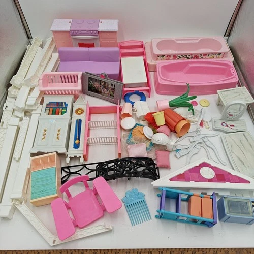 VTG Barbie Dream House Replacement Parts Lot 1989–2018 Furniture & Accessories