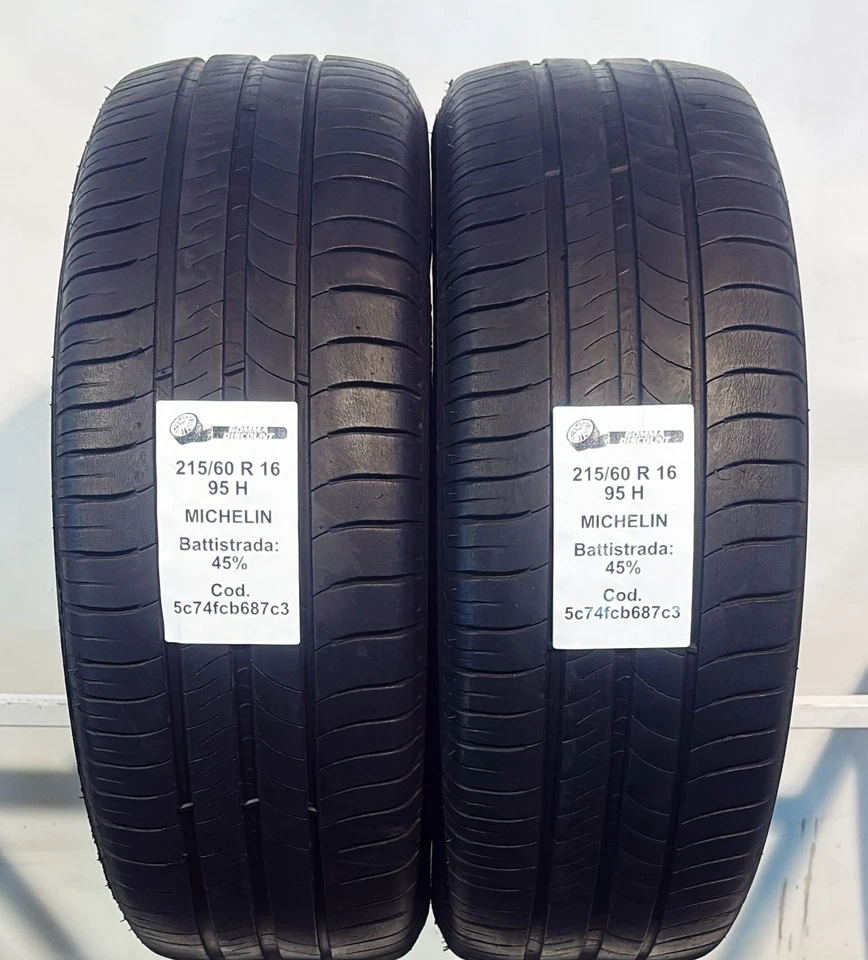 PNEUS USAGÉS PIÈCES 2 MICHELIN ENERGY SAVER 215/60 R16 95H ESTIVE - Photo 1/4