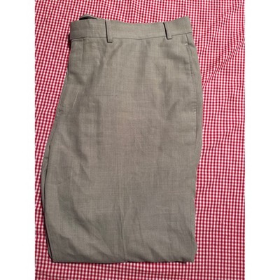 Lauren Ralph Lauren Men Khaki Flat Front Dress Pants Size 42x30 Polyester Rayon