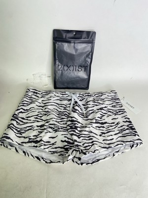 2XIST Essentials Cabo Swim Trunks Swimwear Bottoms White Tiger Print Mens Size L