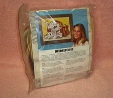 Vintage Artcraft Concepts Mason Jar Daisies Still Life Needlepoint Kit NIP 18x14