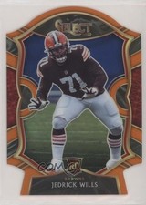 2020 Panini Select Concourse Orange Prizm Die-Cut Jedrick Wills #90 rt6