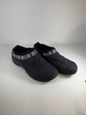 Merrell Encore Ice 4 Puff J004864 Womens Black Canvas Clog Flats Shoes excellent