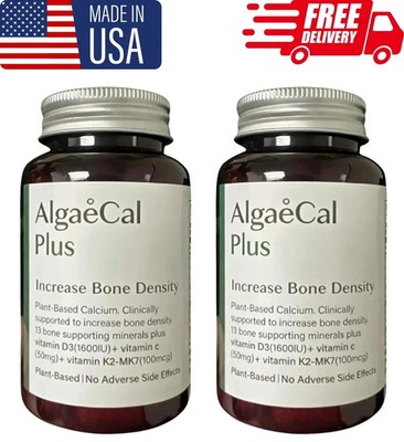 Pack of 2 AlgaeCal Plus Stronger Bones Dietary Supplement Algae Cal 120Ct